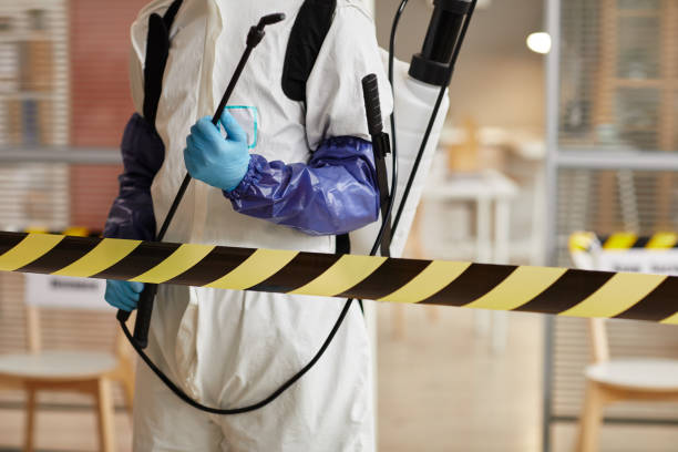 Professional Biohazard Cleanup technician working in Menlo Park, CA